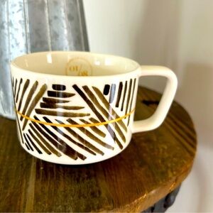 2014 Starbucks Mug with Brown and White Design